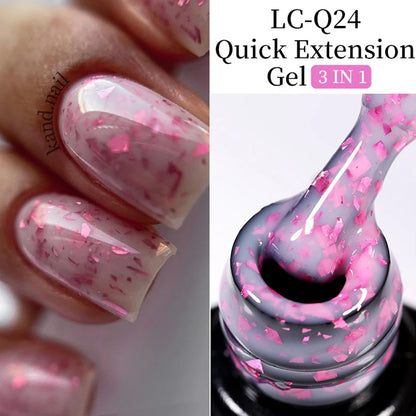 LILYCUTE 7ML Snelle-Extensions Nagelgel - Semi-permanente Acryl Kristalwit & Helder Nude Nagellak voor Prachtige UV Opbouw