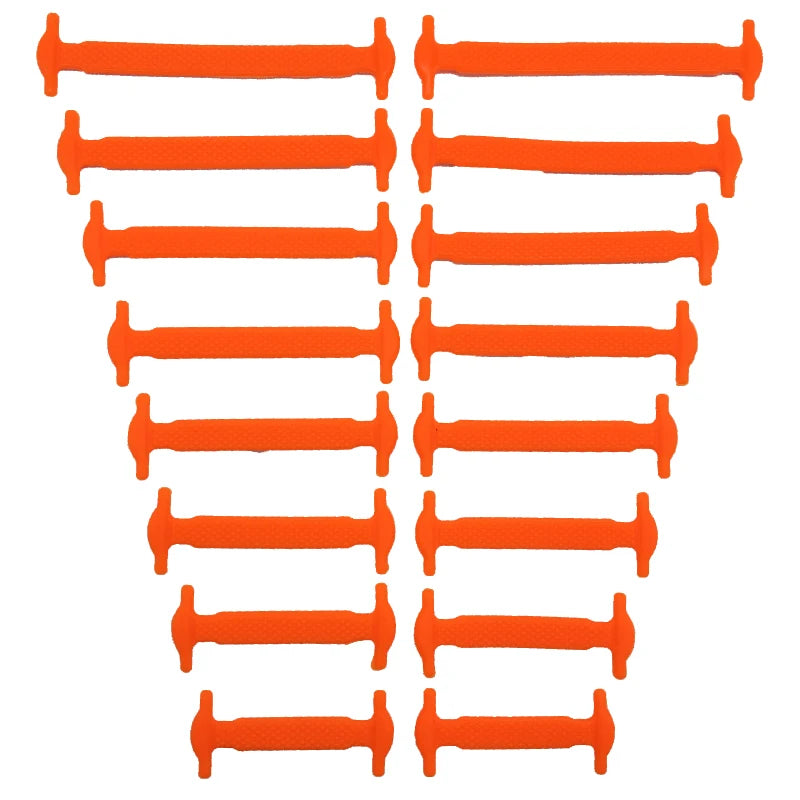 16-delige set van creatieve silicone veters zonder knopen – 12 levendige kleuren van elastische luie veters voor moeiteloze stijl!