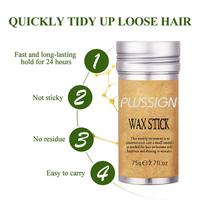 75g Haar Styling Wax Stick - Frizz Controle Gel voor Pluizig Haar - Perfect voor Kinderen, Mannen en Vrouwen
