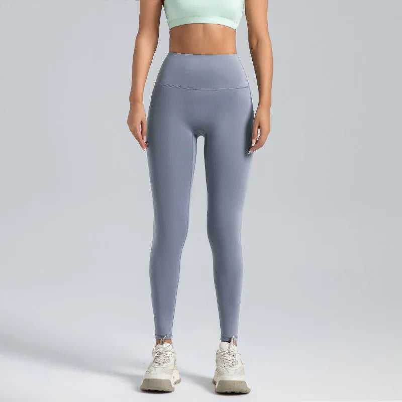 Stijlvolle Hoge Zwarte Leggings voor Vrouwen – T-Line Vrij, Heuplift, Buikcompressie, Perfect voor Yoga en Hardlopen!