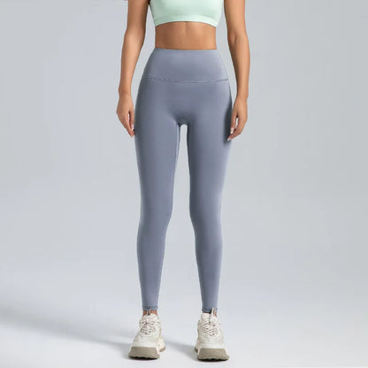 Stijlvolle Hoge Zwarte Leggings voor Vrouwen – T-Line Vrij, Heuplift, Buikcompressie, Perfect voor Yoga en Hardlopen!