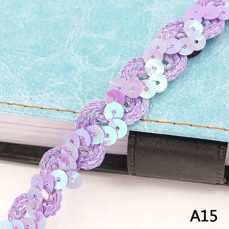 Sequin Ribbon Lace Trim 5m Sparkly Sequin Fabric Trim for Sewing Headdress Wedding Decor DIY Crafts