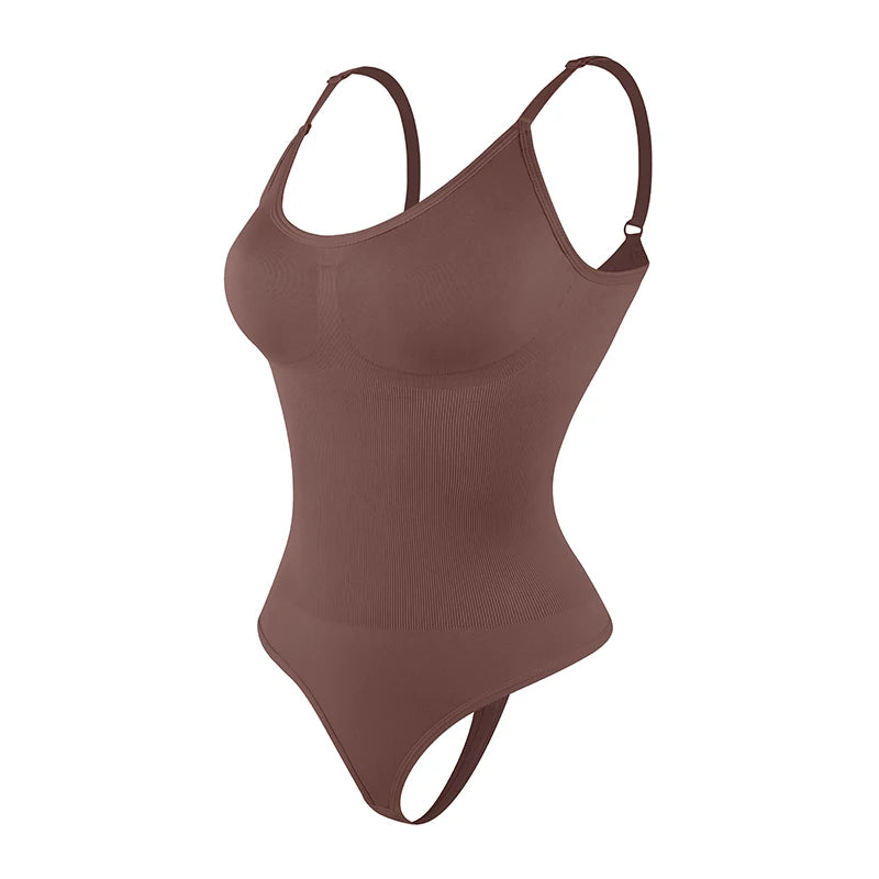 Luxe Verzachtende Bodysuit Shapewear voor Vrouwen – Volledige Lichaamsvormer met Stringontwerp, Zachte Sculptuur voor een Slanker Silhouet en Verbeterd Comfort