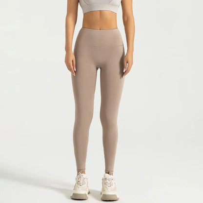 Stijlvolle Hoge Zwarte Leggings voor Vrouwen – T-Line Vrij, Heuplift, Buikcompressie, Perfect voor Yoga en Hardlopen!