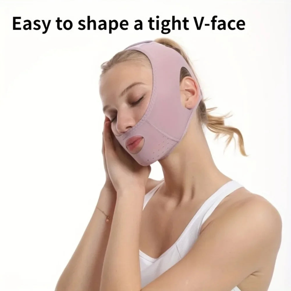 Revitaliserende V-Lijn Gezicht Slimmende Band voor Vrouwen - Anti-Rimpel Kin en Wang Lift Strap voor Ultieme Gezichtsmassage en Huidverzorging