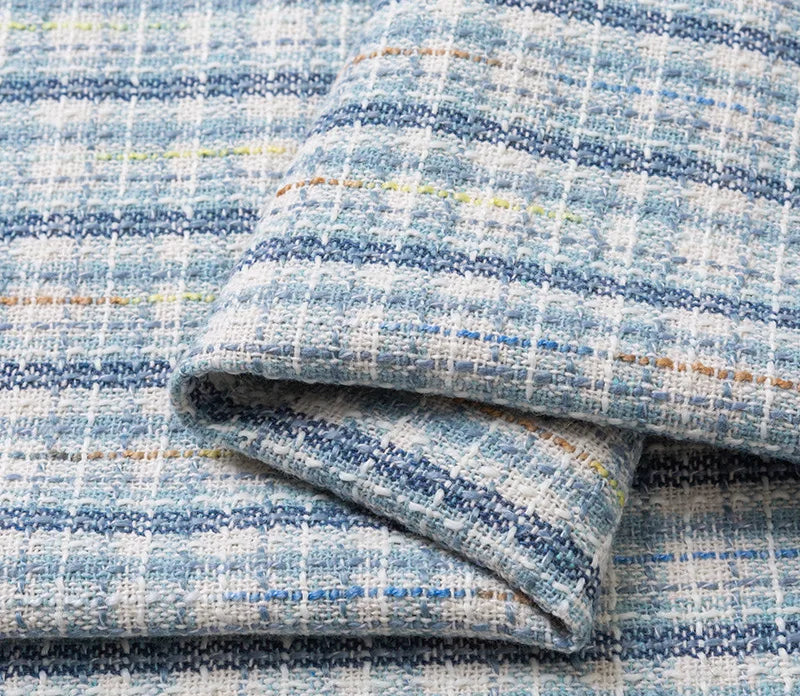 Wool Tweed Fabric Plaid Woven Tweed for Coat Dress Sewing Autumn Winter DIY Clothing Fabric