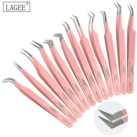 LAGEE Precisie Vezeltip Wimperextension Tangen voor Perfecte Volume Isolatie – Geavanceerd Nano Technologie Wenkbrauwgereedschap van Nagaraku Makeup