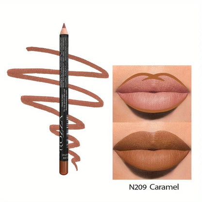 Vibrante 14-kleurige Nude Matte Lippenstift Pencil - Langdurig, Waterproof en Hoog Gepigmenteerde Lippenlijner voor Prachtige Lippenmake-up!