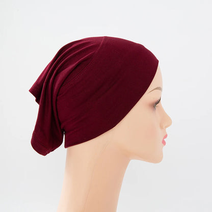 Chic en Stijlvol 56-Kleurige Vrouwen Binnen Hijab Tube Muts - Premium Bamboe Jersey Onderheadscarf voor Moslim Mode