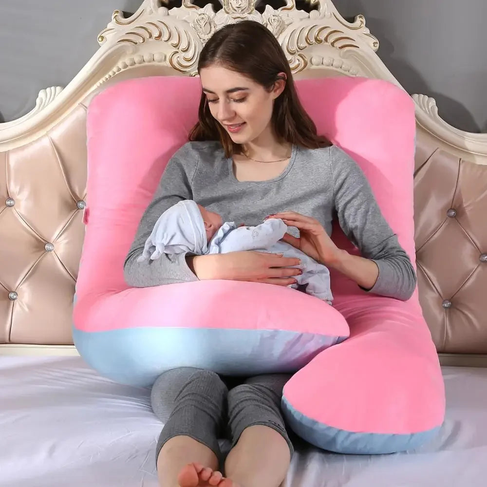 Luxueus 120x70 cm Zwangerschapskussen voor Ultiem Comfort - Ideaal voor Zwangere Vrouwen & Perfect voor Borstvoeding en Slaap!