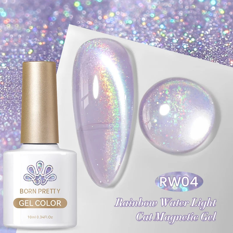 Betoverende Zilveren Maanlicht Kat Magnetische Gel Nagellak - Witte Licht Sprankelende Glitter, Semi- Permanente Nagellak (10ml)