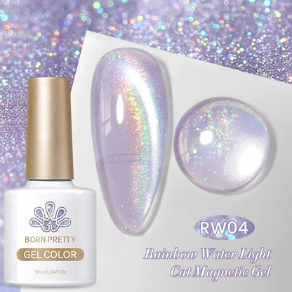 Betoverende Zilveren Maanlicht Kat Magnetische Gel Nagellak - Witte Licht Sprankelende Glitter, Semi- Permanente Nagellak (10ml)