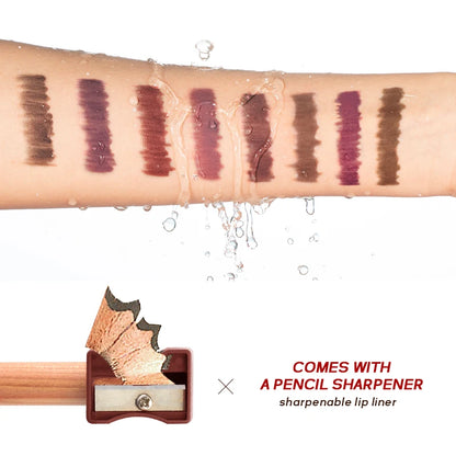 Matte Nude Bruine Lippenpotlood - Waterdicht & Gemakkelijk aan te Brengen, Niet-Plakkerig Lippen Contour Gereedschap voor Perfecte Lippen