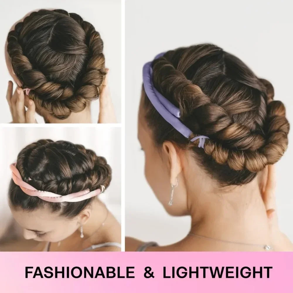Zijden Slaap Krulband - Moeiteloze Hittevrije Haarrollers voor Beautiful Krullen!
