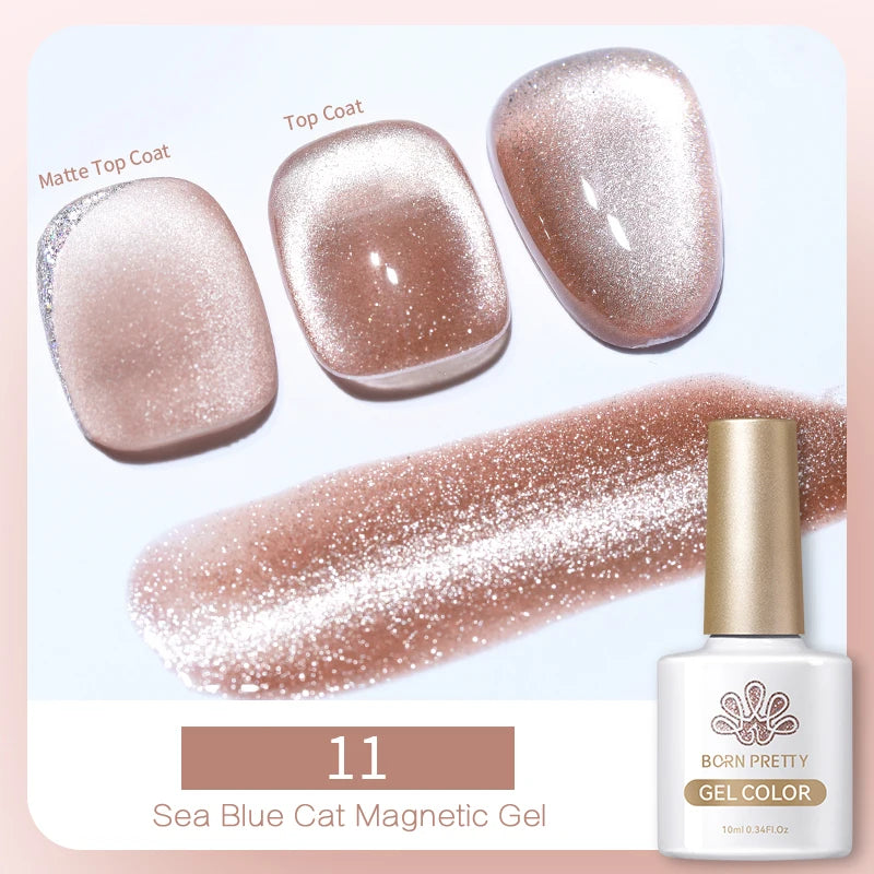 Betoverende Zilveren Maanlicht Kat Magnetische Gel Nagellak - Witte Licht Sprankelende Glitter, Semi- Permanente Nagellak (10ml)