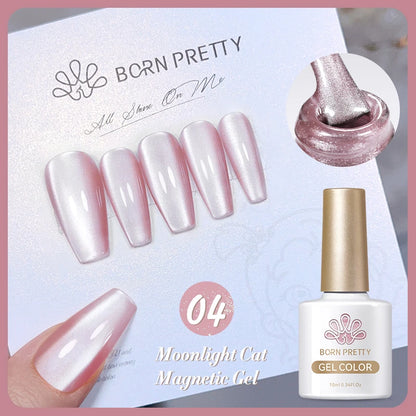 Betoverende Zilveren Maanlicht Kat Magnetische Gel Nagellak - Witte Licht Sprankelende Glitter, Semi- Permanente Nagellak (10ml)