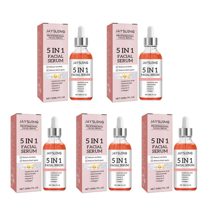 Alles-in-één Anti-Aging Gezichtsserum: Verzacht Fijne Lijnen, Verstevig de Huid, Minimaliseer Poriën, Hydrateer Intensief & Verhelder met Vitamine C en Hyaluronzuur