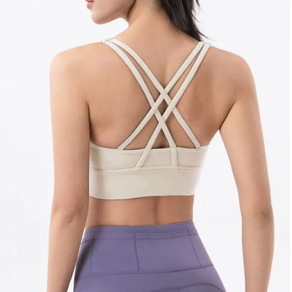 Stijlvolle Dames Fitness Yoga Bh's - Ademend Racerback Sport Bh voor Ultiem Comfort en Prestaties in de Gym