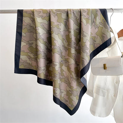 Elegante 90x90cm Twill Zijde-gevoel Vierkante Sjaal voor Dames - Luxe Haar Boomprint Hoofddoek, Sjaal en Nek Sjaal, Perfect voor Hijab of Bandana-stijl!
