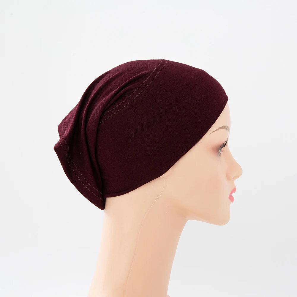 Chic en Stijlvol 56-Kleurige Vrouwen Binnen Hijab Tube Muts - Premium Bamboe Jersey Onderheadscarf voor Moslim Mode