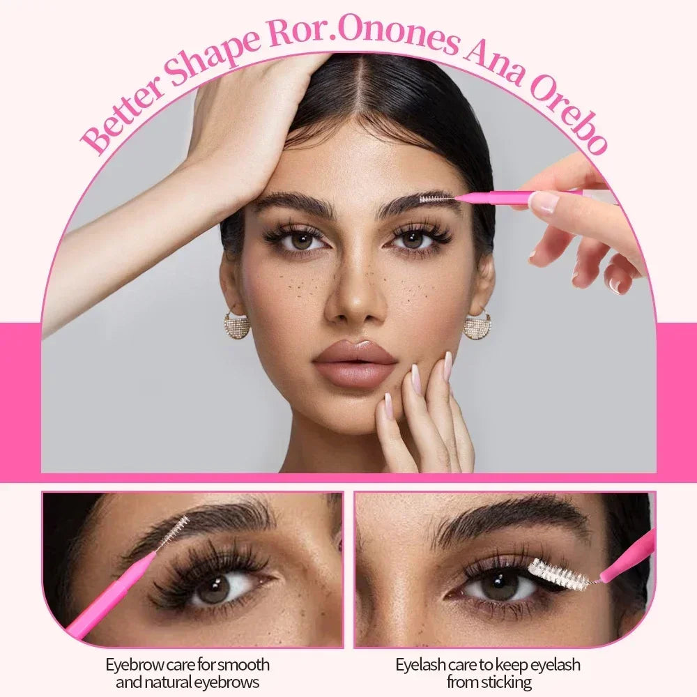 Set van 5/10/50 Mini Wenkbrauw Permanent Borstels - Wegwerp, Buigbare Wenkbrauw Lift Gereedschappen voor Perfecte Wimpers!