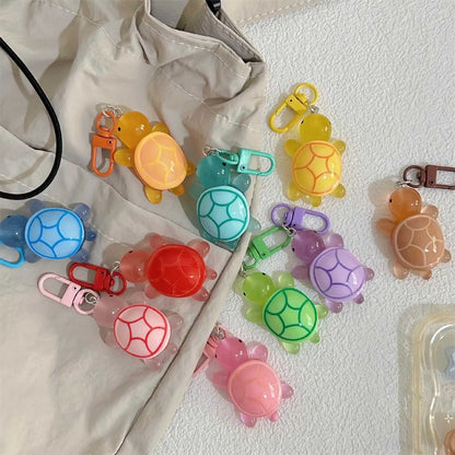 Schattige Glow-in-the-Dark Schildpad Sleutelhanger - Kleurvolle Schildpad Hanger voor Vrouwen en Meisjes, Perfect voor Rugzakken en DIY Accessoires! Ideaal Cadeau voor Studenten!