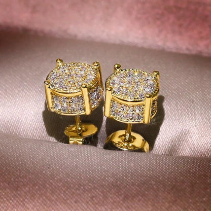 Adembenemende Luxe Ronde Zirkonia Oorbellen - Elegante Sieraden voor Vrouwen Perfect voor Bruiloften en Verlovingen