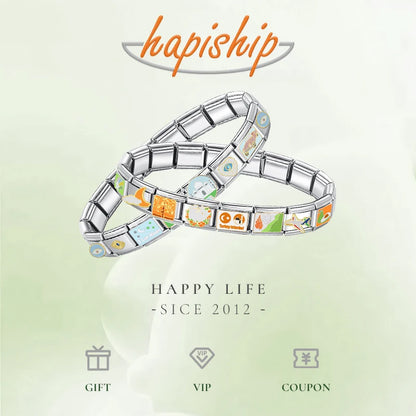 Charmante Liefde Eenhoorn & Olifant Vriendschap Bedels voor Vader - Perfect 9mm RVS Armband Sieraad Kit DJ026