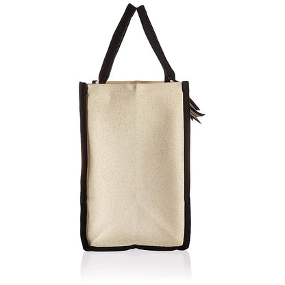 Chique Bloemen Letter Print Canvas Tote Tas - Stijlvol, Ruim & Veelzijdig voor Strand, Winkelen & Dagelijks Gebruik!