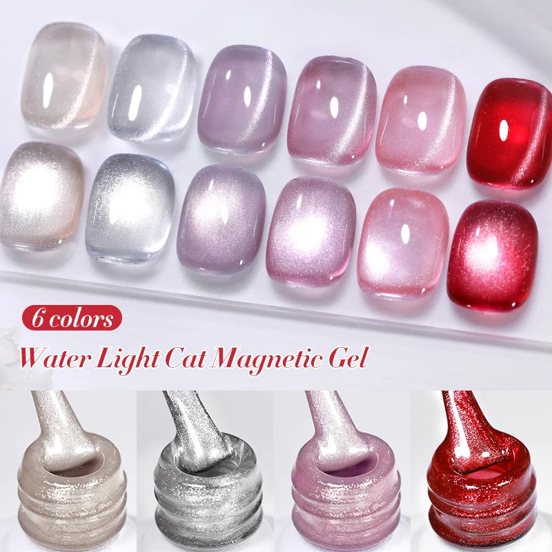 BORN PRETTY 10ml Silver Water Light Cat Magnetic Gel Nail Polish Nail Supplies Vernis Semi Permanent Gel for Fall Winter Nails