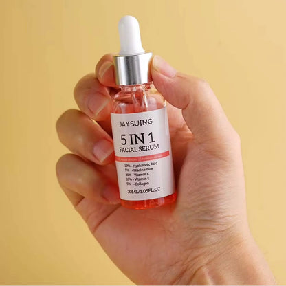 Alles-in-één Anti-Aging Gezichtsserum: Verzacht Fijne Lijnen, Verstevig de Huid, Minimaliseer Poriën, Hydrateer Intensief & Verhelder met Vitamine C en Hyaluronzuur