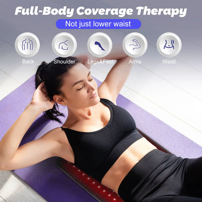 Revolutionaire Rode & Infrarood Therapie Band - Draagbare Verwarmingspad voor Ontspanning & Schoonheid, Perfect voor Gezicht, Lichaam, Schouders, Gewrichten en Spieren