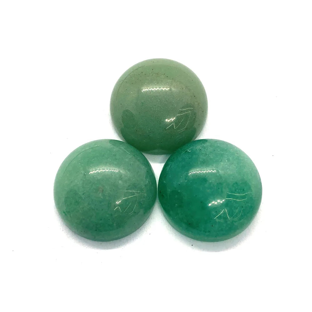 Round Natural Stone Cabochons 4-25mm Flat Back Gemstone Cabs 10pcs for Jewelry Making Rings Earrings Pendants