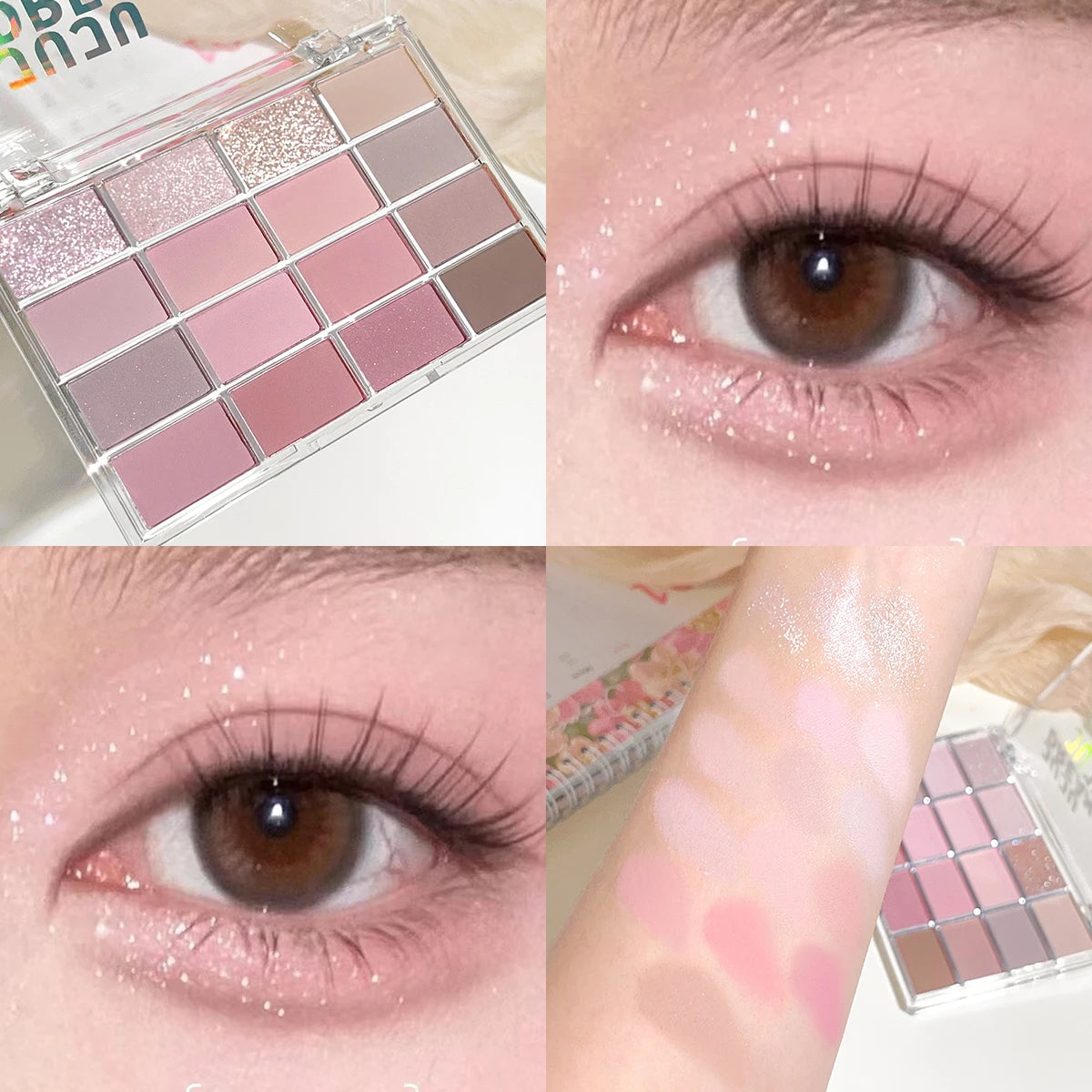 Veelzijdige 16-kleur Matte Oogschaduw Palette - Aardse Bruine Nudes voor Makkelijke Everyday Looks, Langdurige Formule