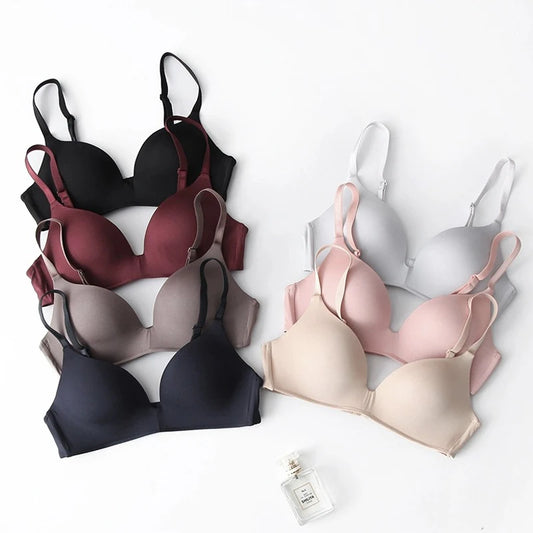 Verleidelijk Naadloze Beha's voor Vrouwen - Ademend Push-Up Bralette Zonder Draad, Zachte & Comfortabele Lingerie Essenties in Effen Kleuren