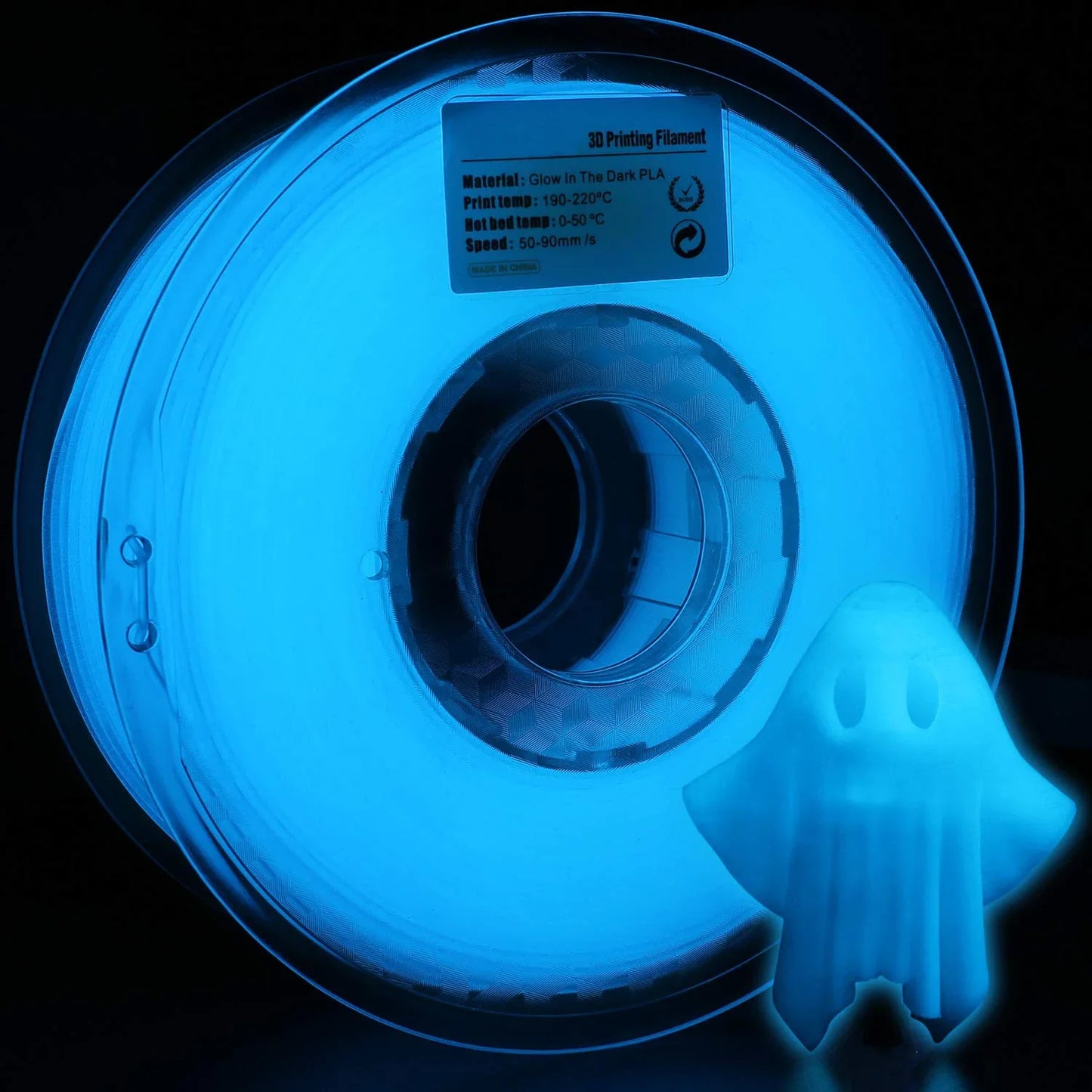 Glow In The Dark PLA Filament 1.75mm Luminous 3D Printer Filament Green Blue Red Glow PLA for 3D Printing