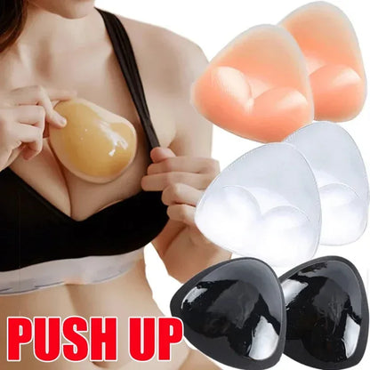 Verhoog je zomerse look met dikkere siliconen bh-inzetstukken - Perfect voor push-up ondersteuning en tepeldekking, ideaal voor bikini's en lingerie!