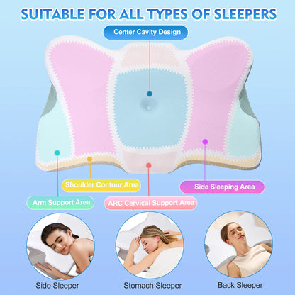 Ervaar ultiem comfort met de geurloze orthopedische memory foam neksteun van Pulatree - ergonomisch ontwerp voor verlichting van nek- en schouderpijn!