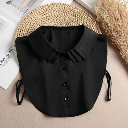 Chic 2024 Voorzijde Strik Witte Afneembare Kant Kraag voor Dames – Vintage Stijl Blouse Accessoire voor een Modebewuste Uiterlijk