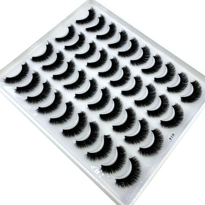 2023 Premium 20 Pairs Natuurlijke Lange 3D Minks Valse Wimpers Makeup Kit - Prachtig Gecontroleerde Mink Wimper Extensies voor Verbluffende Ogen!