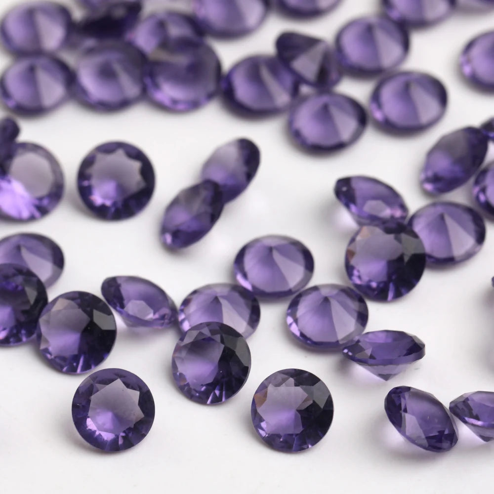 50 Pieces of 4-10mm Round Pointback Rhinestones Crystal Glue On Zirconia Stones for Jewelry Making Nail Art Garment Decoration