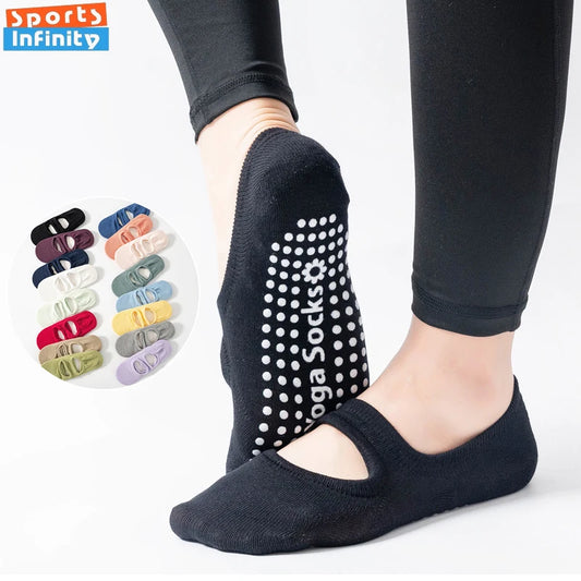Antislip silicone yogasokken voor vrouwen - Maat EU 35-42, perfect voor Pilates, binnendans en fitness in de sportschool.
