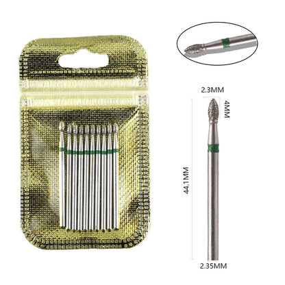 Ultimate 10-delige Diamanten Vijl Bit Set voor Perfecte Manicure & Pedicure met Elektrische Machine - Inclusief Borstel en Freesgereedschap