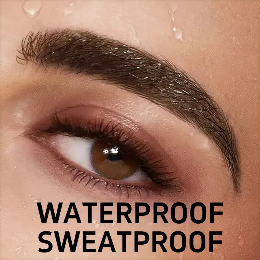 Ultimate 3D Wenkbrauwpotlood - Waterproof, Langdurig, Vlekbestendig met een Extra Grote Borstel voor Moeiteloos Natuurlijke en Dappere Wenkbrauwen in Zwartbruin