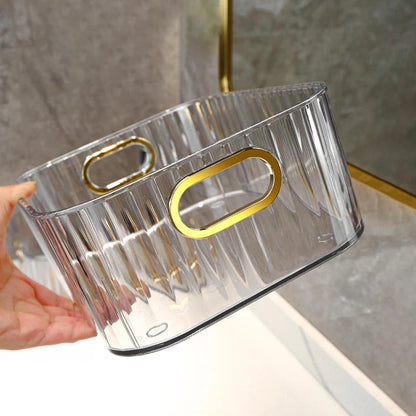 Stijlvolle Rechthoekige Acrylen Cosmetica Opberglade - Stapelbare Organizer voor Make-up, Snacks en Essentiële Benodigdheden