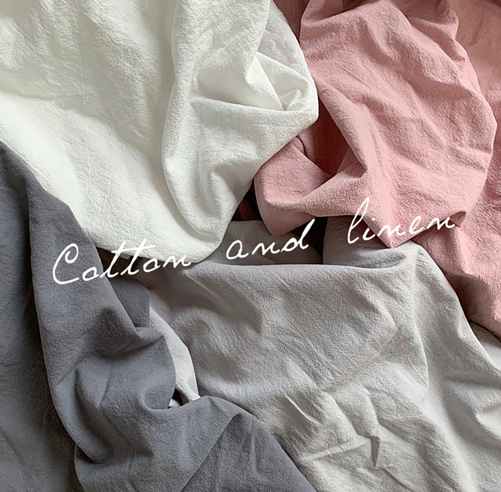 Solid Color 100% Cotton Fabric for Sewing Tablecloth Quilting Embroidery DIY Crafts Apparel Cloth 140cm Wide