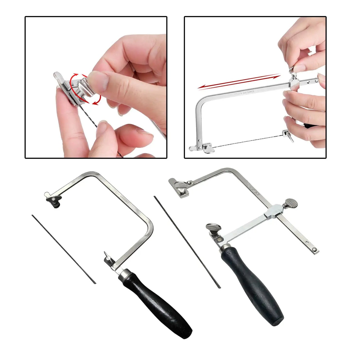 Goldschmiedesäge Set mit 12 Sägeblättern Schmuckherstellung DIY Werkzeug Laubsäge