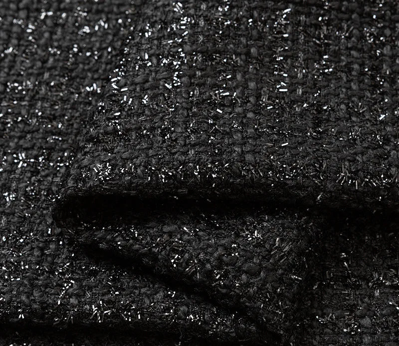 Wool Tweed Fabric Plaid Woven Tweed for Coat Dress Sewing Autumn Winter DIY Clothing Fabric