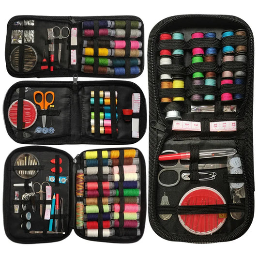 Kit de couture complet avec fils aiguilles ciseaux accessoires couture DIY maison voyage