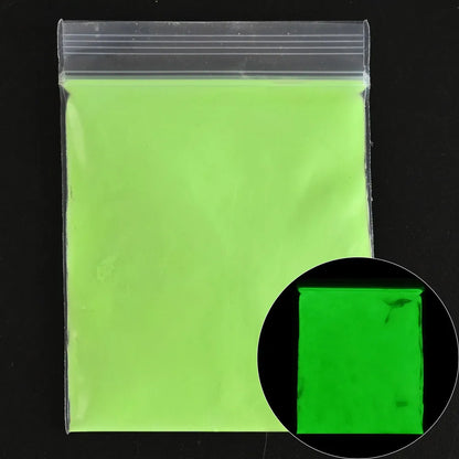 10g Blauw Groene Gloei-in-het-Donker Nagelpoeder - Luminieuze Pigmentstof voor Indrukwekkende Sieraden en Knutsel Decoraties